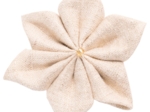 Star flower hairslide  glitter linen