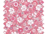 1 m fabric coupon ex2338 white and pink floral mini