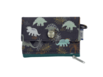 Zipper pouch card purse jurassic dino marine