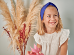 Jersey Crossed Headband Child navy blue