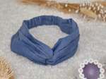 Children's double-breasted headband light denim