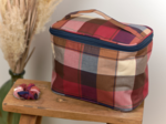 Large vanity ruby lurex tartan