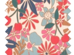 35cm coated fabric coupon cerise en fleur