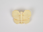 Butterfly hair clip yellow stripes