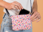 Tiny coton clutch bag lianes printanieres