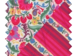 Quilted fabric ex2645 matelassé folk multicolore
