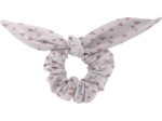 Bunny ear Scrunchie gray copper triangle