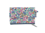 Zipper pouch card purse pastel fleuri