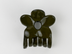 Small Flower Hair Clip lacquered khaki