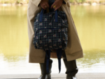 Foldable rucksack Gaby tartan fleuri