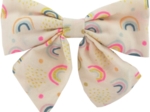 Bow tie hair slide rainbow