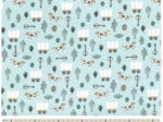 Jersey fabric bleu western