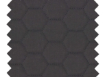 Quilted fabric black hexagonal quilt