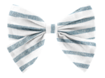 Bow tie hair slide striped blue gray glitter