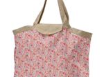 Tote bag with a zip porcelaine rosée