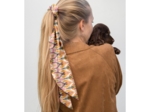 Long tail scrunchie ikat ocre