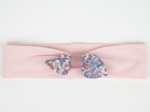 Jersey knit baby headband comptine enchantée rose