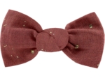Small bow hair slide gaze pois or rouille