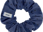 Small scrunchie blue english embroidery