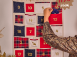 Surprise advent calendar tartan rouge