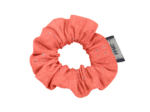 Mini Scrunchie gaze dentelle corail