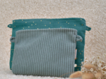 Tiny coton clutch bag lichen corduroy