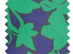35cm coated fabric coupon ex2650 Green-blue silhouettes