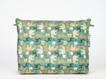 Cosmetic bag with flap safari kaki