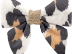 Mini bow tie clip leopard