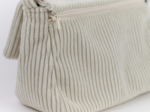Base of shoulder bag white large corduroy