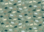 Cotton fabric jurassic dino