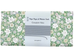 Coupon tissu 50 cm ex2339 green white mini floral