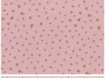 Jersey fabric caramel heart pink