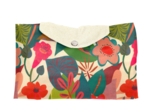 Pleated tote bag - Medium size fleurs des iles