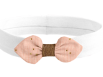 Jersey knit baby headband gaze pois or rose