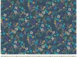 Coupon tissu 50 cm ex2340 blue green mini floral