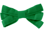 Ribbon bow hair slide bright green