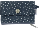 zipper pouch card purse silver star jeans