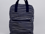 Gaby small backpack striped  ivory navy