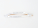 Side Oval Hair Clip pearly white