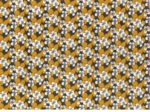 Coated fabric fleurs moutarde ex1055