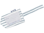 Luggage Tag striped blue gray glitter