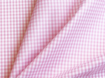 35cm coated fabric coupon pink gingham