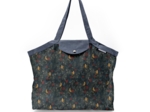 Pleated tote bag - Medium size jungle party