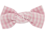 Small bow hair slide pink gingham