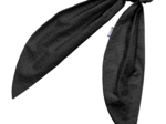 Long tail scrunchie broderie anglaise noire