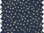 Coupon tissu 50 cm navy gold star