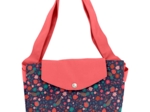 Tote bag with a zip huppette fleurie