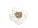 Mini Flower petal hair slide white sequined