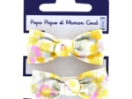 Small elastic bows mimosa jaune rose